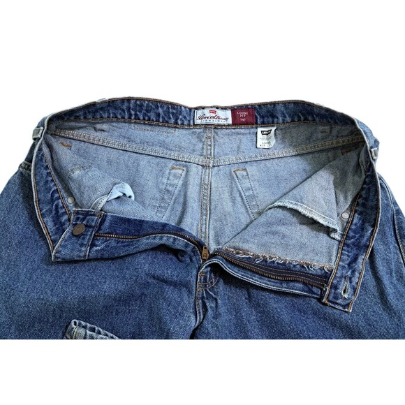 Vintage Levis 545 Jeans Mens 38x31 Blue Denim Pants Loose Fit Brown Tag - Picture 2 of 9